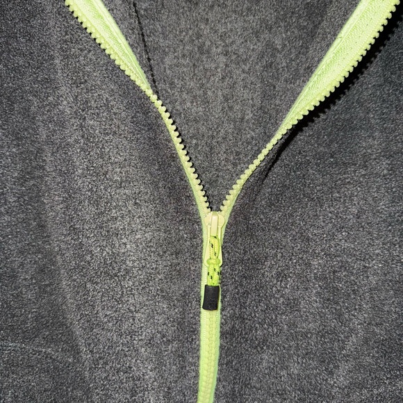 Calvin Klein Performance Gray Jacket w/ Neon Green Lime Yellow  - Size Large 🍋‍🟩 - Picture 4 of 11